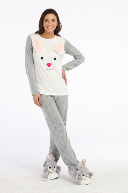 Tw Tavşan Beyaz Kadın Pijama